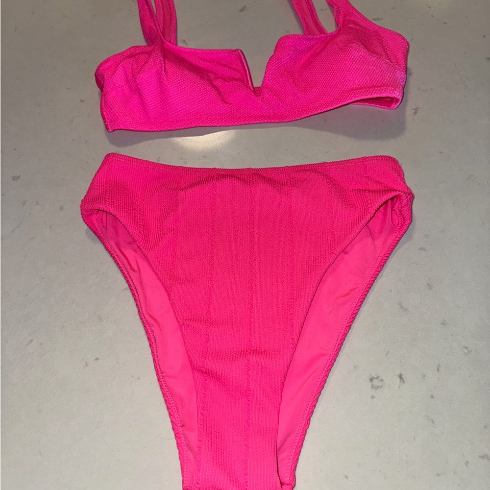 Vibrant Pink Women's Swimwear Set